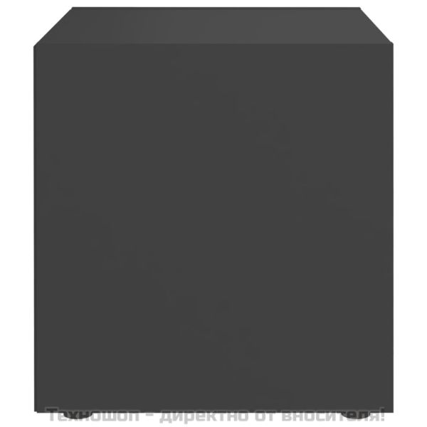 ТВ шкаф, сив, 37x35x37 см, инженерно дърво