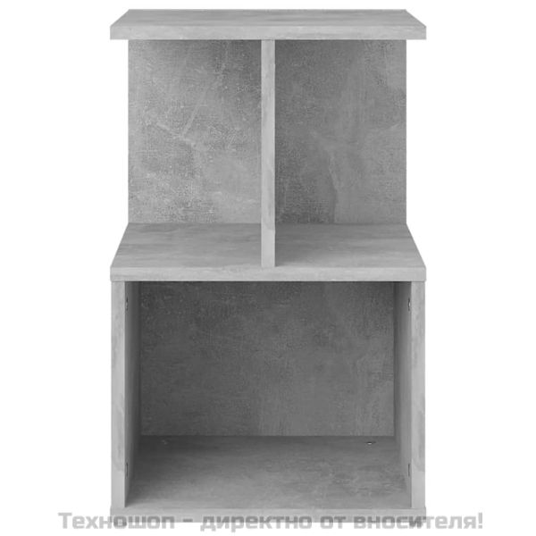 Нощно шкафче, бетонно сив, 35x35x55 см, инженерно дърво
