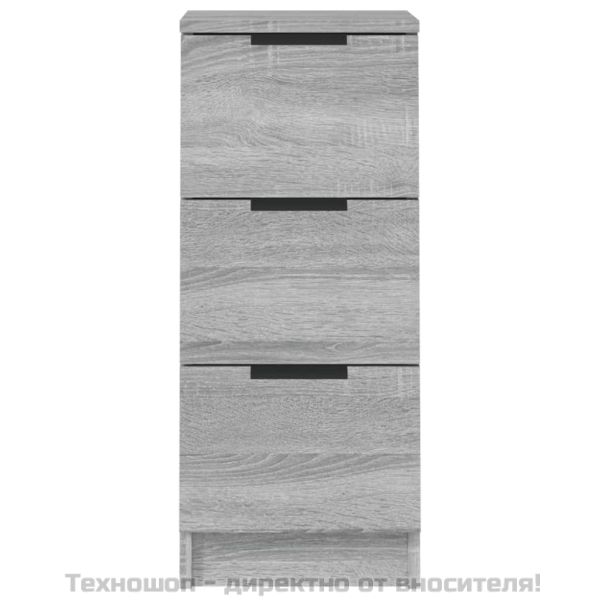 Сайдборди, 2 бр, сив сонома, 30x30x70 см, инженерно дърво