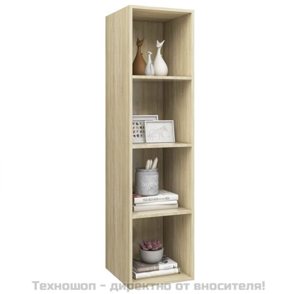 ТВ шкаф за стенен монтаж, дъб сонома, 37x37x142,5 см