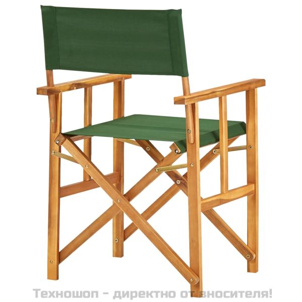 Режисьорски стол, акациево дърво масив, зелен