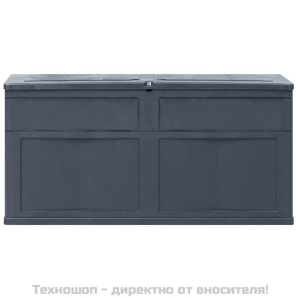 Градинска кутия за съхранение, 320 л, черна