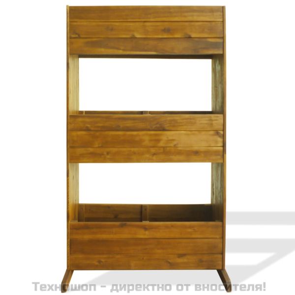 Градинска повдигната леха на 3 нива, акациева дървесина масив