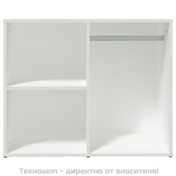 Шкаф за гримиране, бял, 80x40x65 см, инженерно дърво