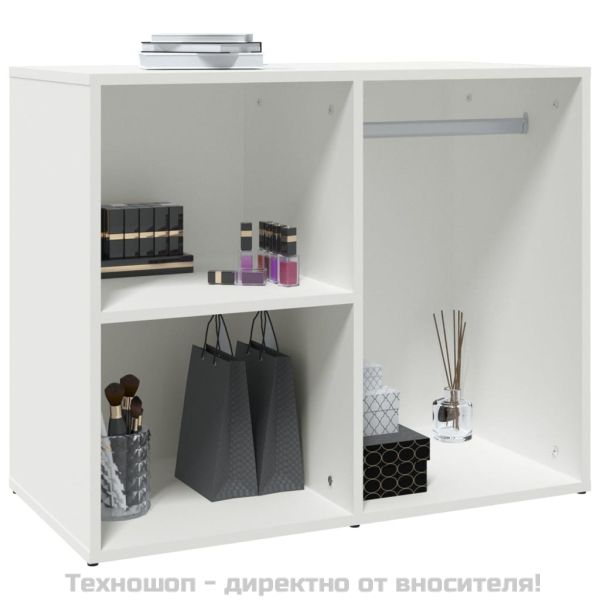 Шкаф за гримиране, бял, 80x40x65 см, инженерно дърво