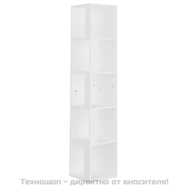 Ъглов шкаф, бял, 33x33x164,5 см, инженерно дърво