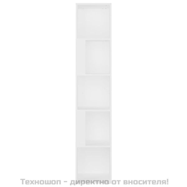 Ъглов шкаф, бял, 33x33x164,5 см, инженерно дърво