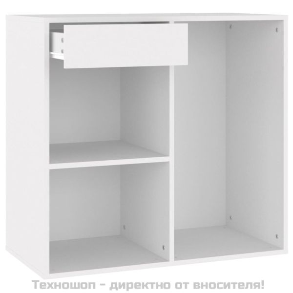 Козметичен шкаф, бял, 80x40x75 см, инженерно дърво
