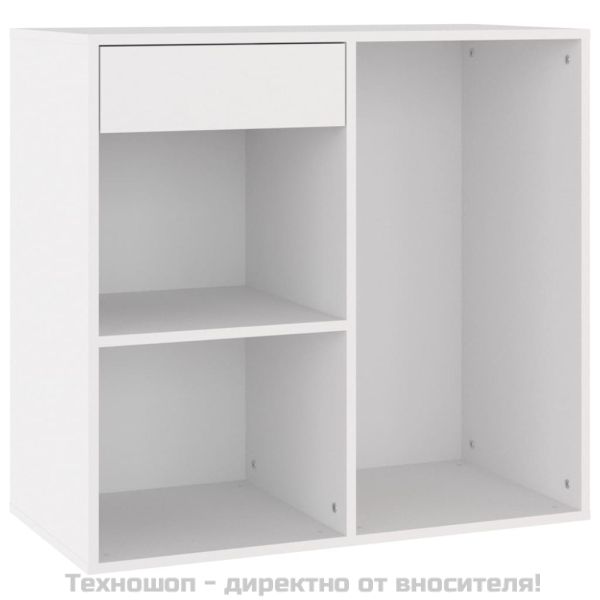 Козметичен шкаф, бял, 80x40x75 см, инженерно дърво