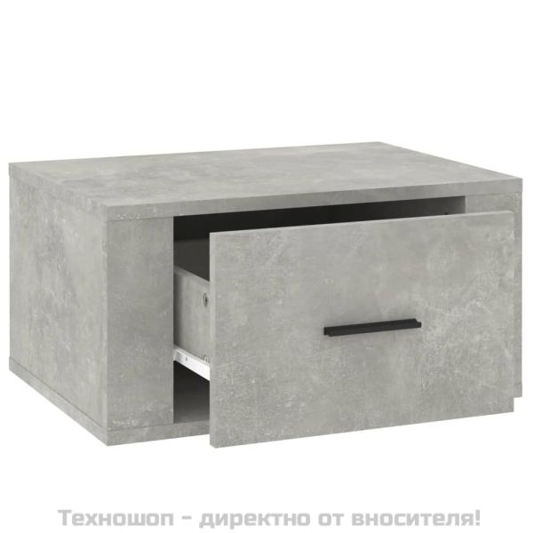 Нощно шкафче за стенен монтаж, бяло, 50x36x25 см