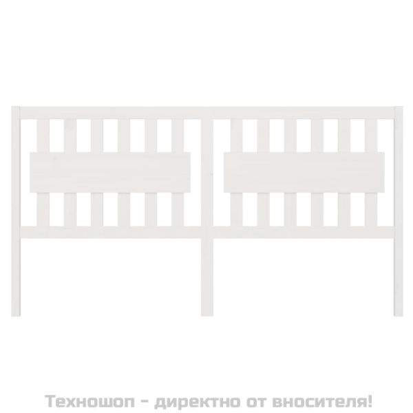 Горна табла за легло, бяла, 145,5x4x100 см, бор масив