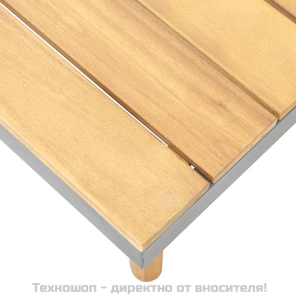 Градинска кафе маса, 60x60x31,5 см, акация масив