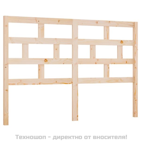 Горна табла за легло, 141x4x100 см, бор масив