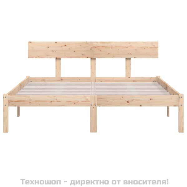 Рамка за легло, дърво масив, 120x190 см, Small Double