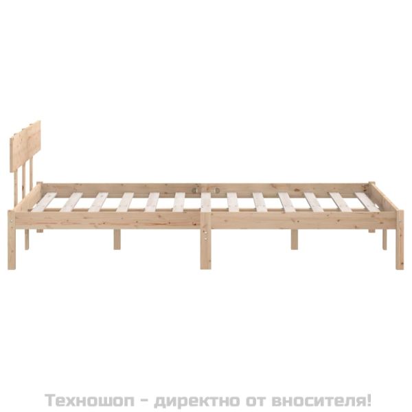 Рамка за легло, дърво масив, 120x190 см, Small Double