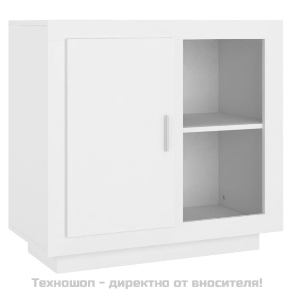 Сайдборд, бял, 80x40x75 см, стомана