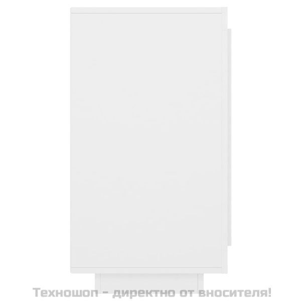 Сайдборд, бял, 80x40x75 см, стомана