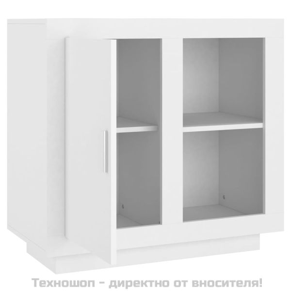 Сайдборд, бял, 80x40x75 см, стомана