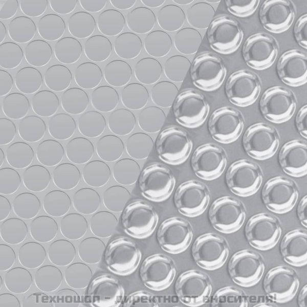 Покривало за басейн, сребристо, 975x488 см, PE