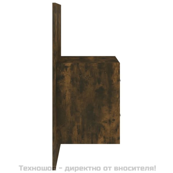 Нощни шкафчета за стенен монтаж, 2 бр, опушен дъб