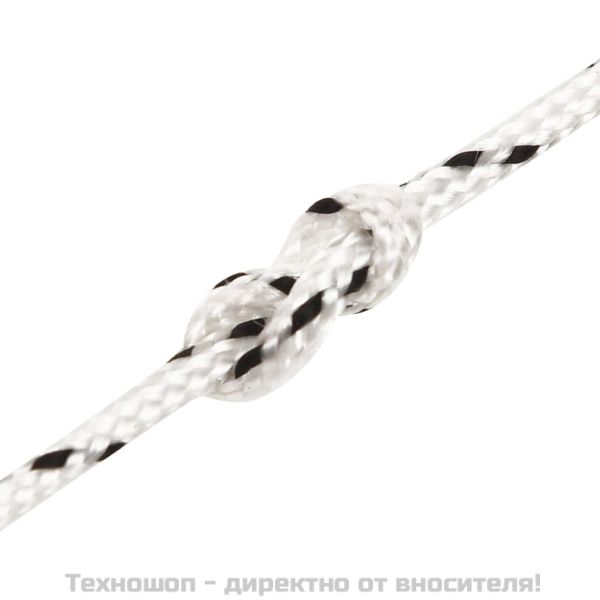 Плетено въже за лодка бяло 2 мм x 100 м полиестер