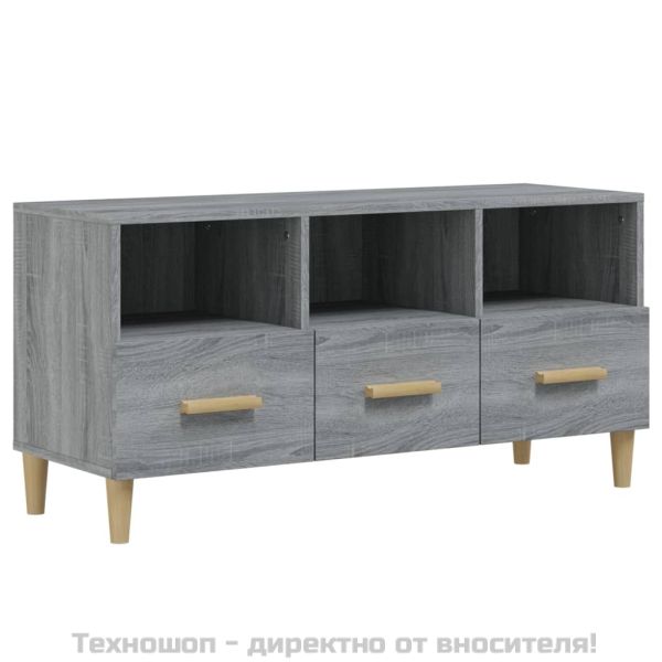 ТB шкаф, сив сонома, 102x36x50 см, инженерно дърво