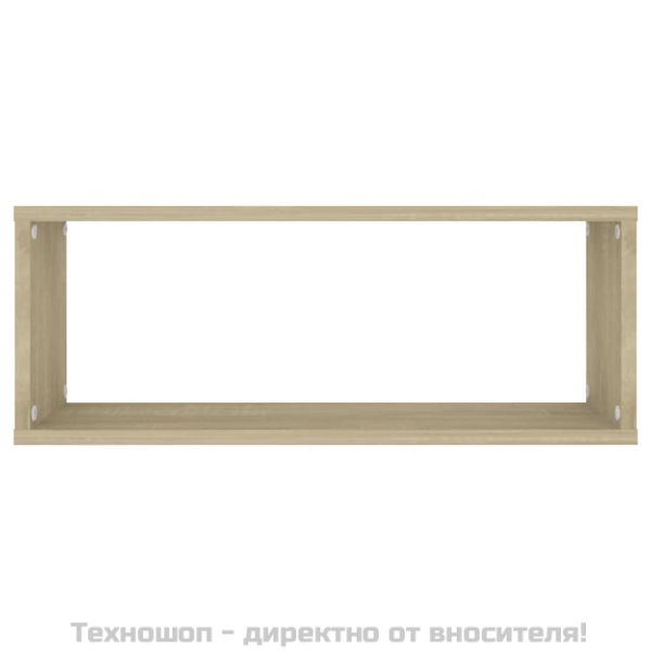 Стенни кубични рафтове, 6 бр, дъб сонома, 60x15x23 см