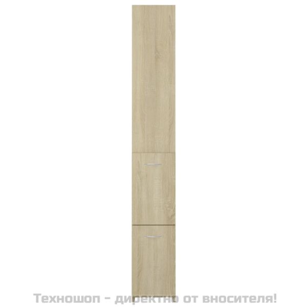 Шкаф за баня, сонома дъб, 25x26,5x170 см, инженерно дърво