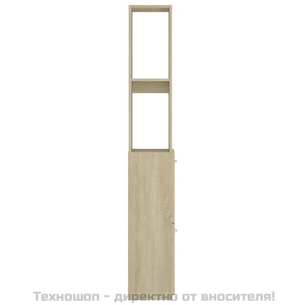 Шкаф за баня, сонома дъб, 25x26,5x170 см, инженерно дърво