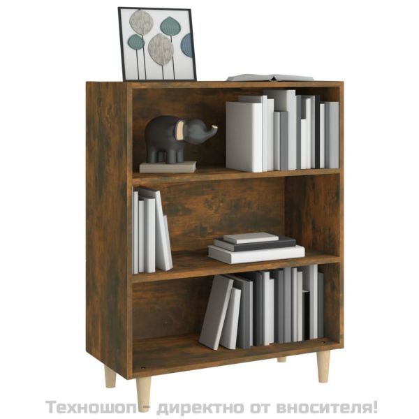 Сайдборд, опушен дъб, 69,5x32,5x90 см, инженерно дърво