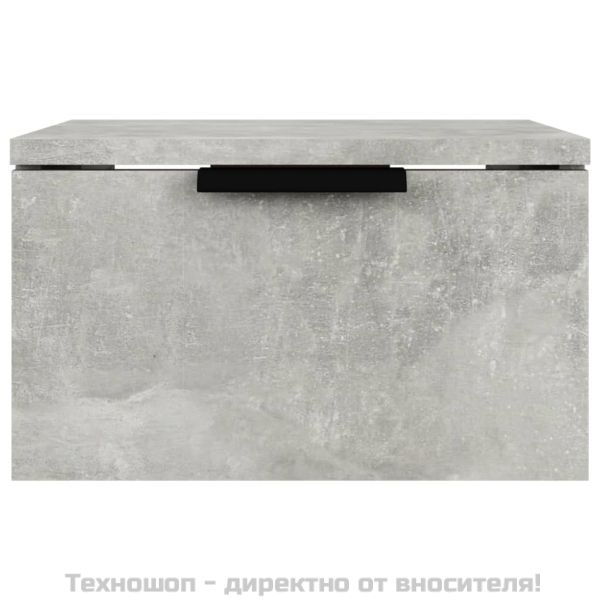 Нощно шкафче за стенен монтаж, бяло, 34x30x20 см