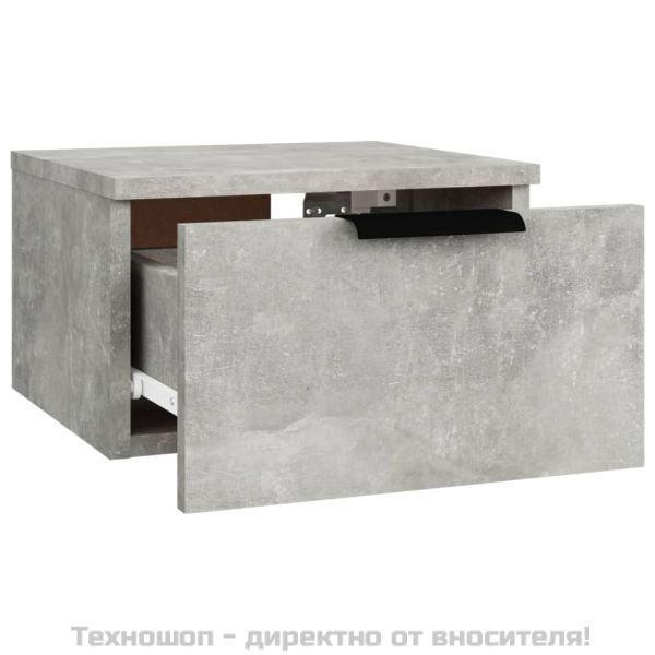 Нощно шкафче за стенен монтаж, бяло, 34x30x20 см