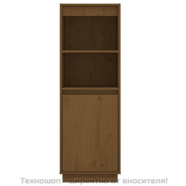 Висок шкаф, меденокафяв, 37x34x110 см, борово дърво масив