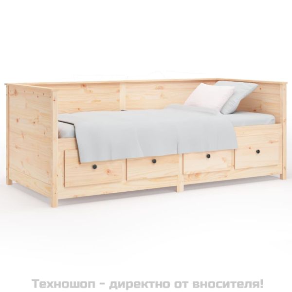 Дневно легло без матрак 75x190 cm масивна дървесина бор