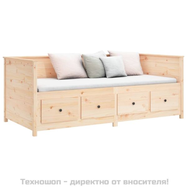 Дневно легло без матрак 75x190 cm масивна дървесина бор