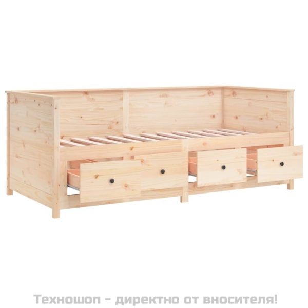 Дневно легло без матрак 75x190 cm масивна дървесина бор