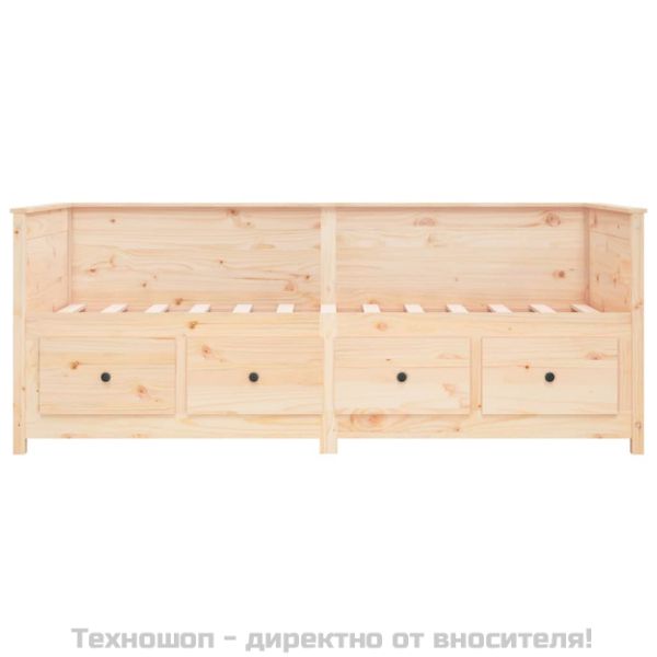 Дневно легло без матрак 75x190 cm масивна дървесина бор