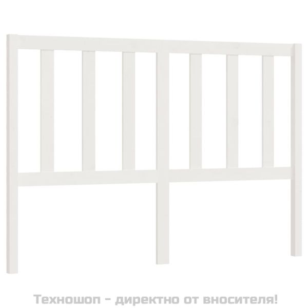 Горна табла за легло, бяла, 156x4x100 см, бор масив