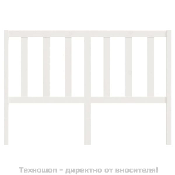 Горна табла за легло, бяла, 156x4x100 см, бор масив