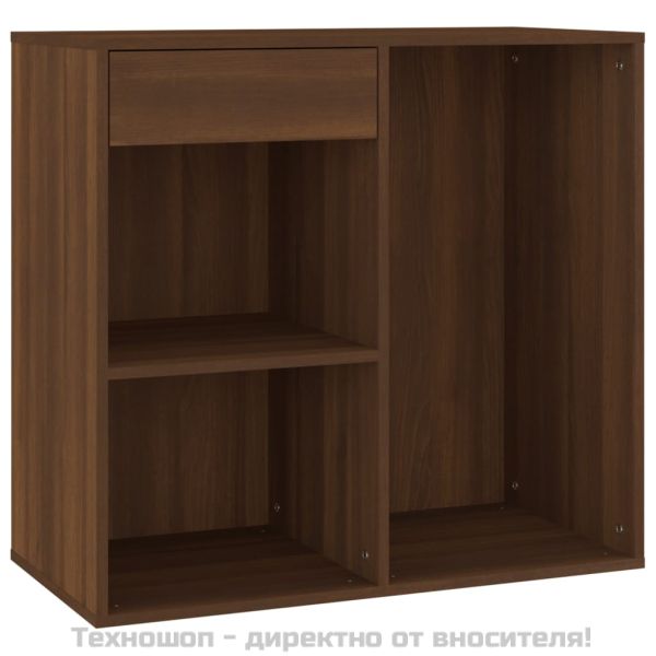 Козметичен шкаф, кафяв дъб, 80x40x75 см, инженерно дърво