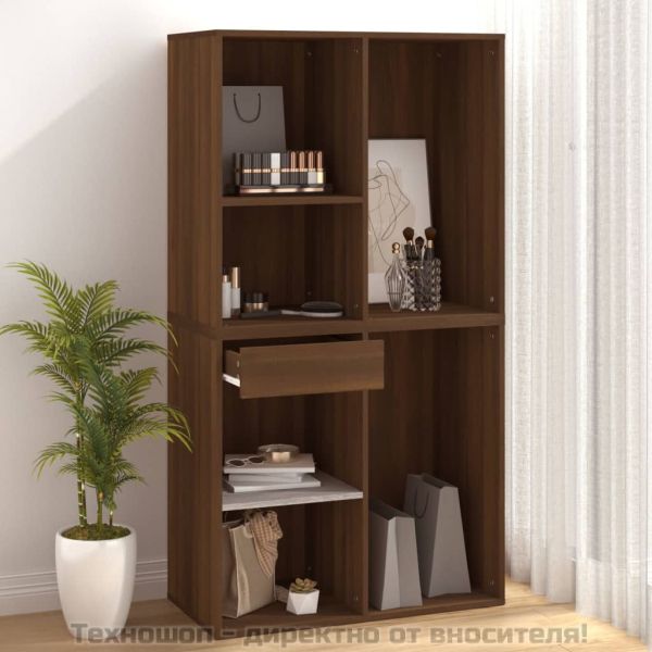 Козметичен шкаф, кафяв дъб, 80x40x75 см, инженерно дърво