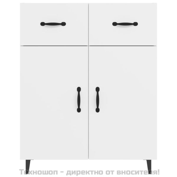 Сайдборд, бял, 69,5x34x90 см, инженерно дърво