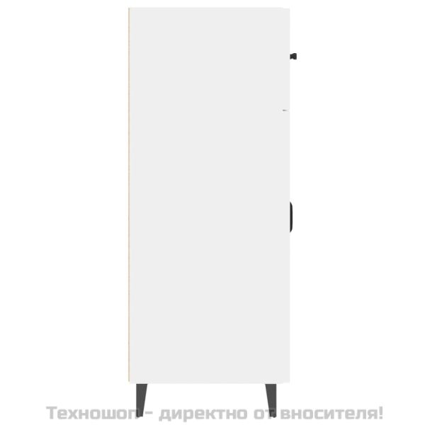 Сайдборд, бял, 69,5x34x90 см, инженерно дърво