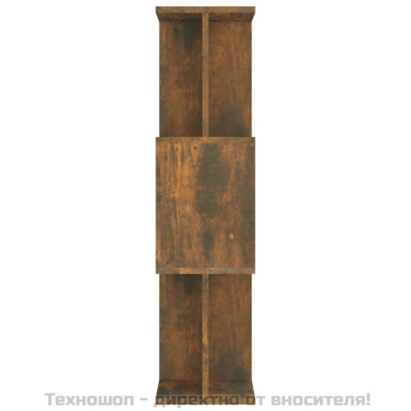 Библиотека/разделител, опушен дъб, 80x24x96 см, инженерно дърво