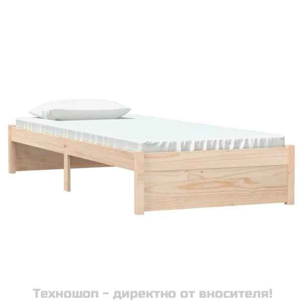 Рамка за легло, масивно дърво, 75x190 см, Small Single