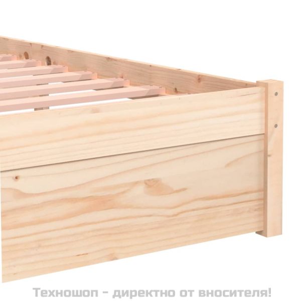 Рамка за легло, масивно дърво, 75x190 см, Small Single