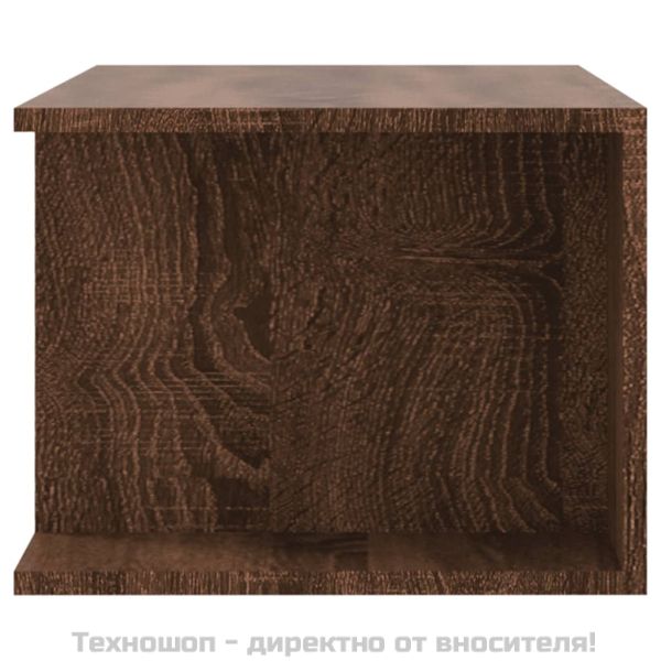 ТВ шкаф с LED осветление, кафяв дъб, 90x39x30 см