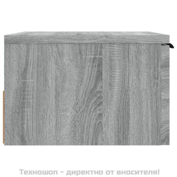 Нощни шкафчета за стенен монтаж, 2 бр, сив сонома, 34x30x20 см