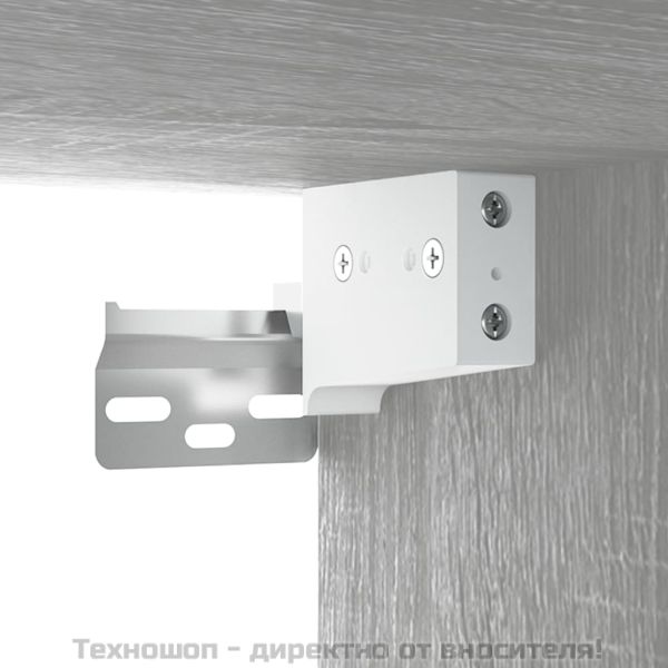 Нощни шкафчета за стенен монтаж, 2 бр, сив сонома, 34x30x20 см