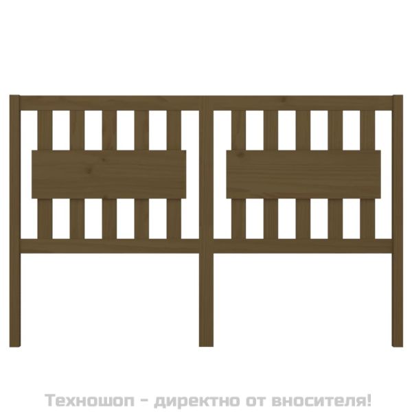 Горна табла за легло, меденокафява, 155,5x4x100 см, бор масив